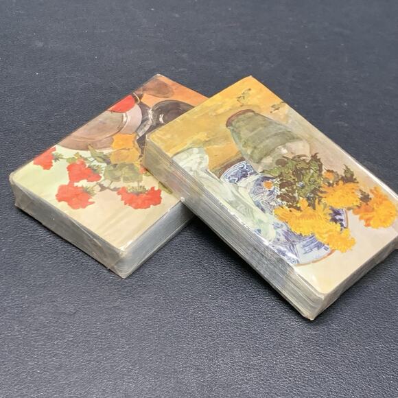 Vintage STARDUST NU-VUE deck Plastic Playing Cards FLOWERS Sealed in Plastic USA - Picture 4 of 4